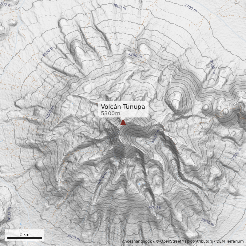 Mapa Volcán Tunupa
