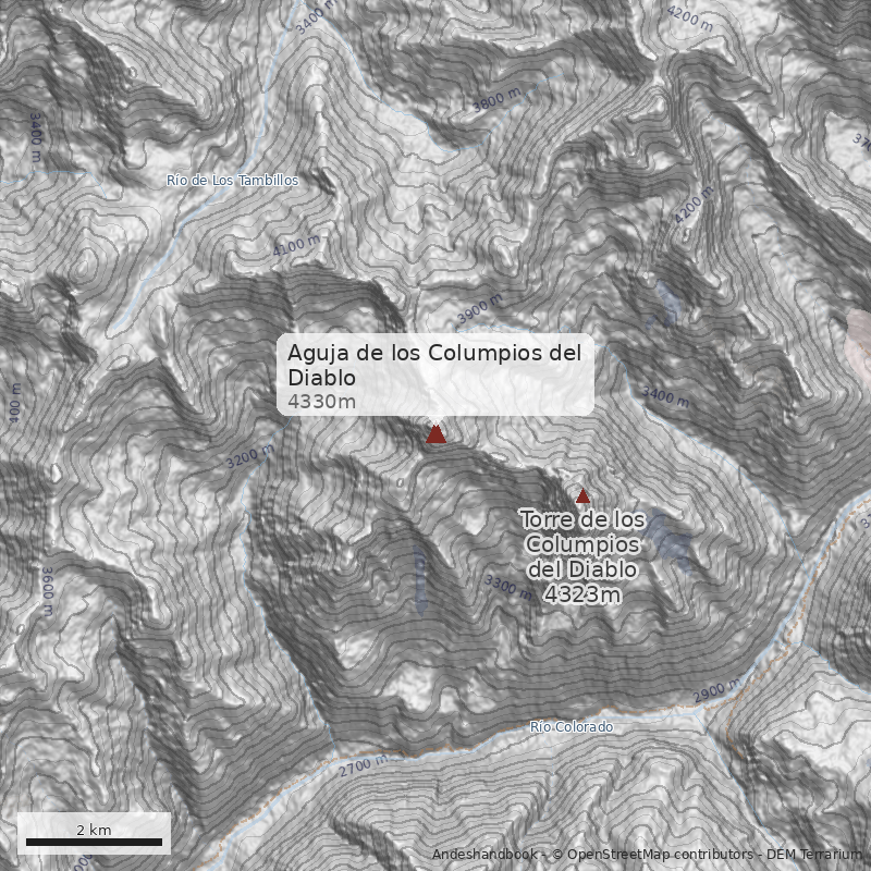 Mapa Aguja de los Columpios del Diablo