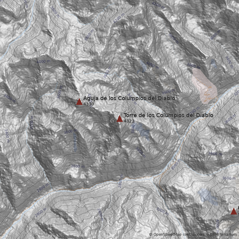 Mapa Torre de los Columpios del Diablo