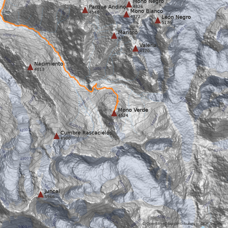 Mapa Cerro Mono Verde