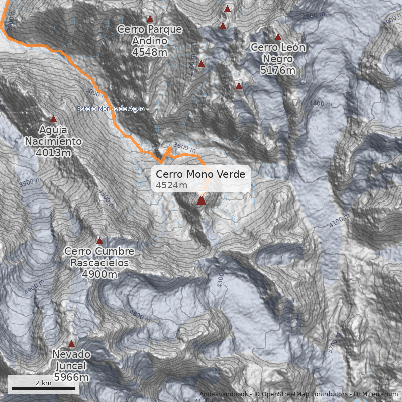 Mapa Cerro Mono Verde
