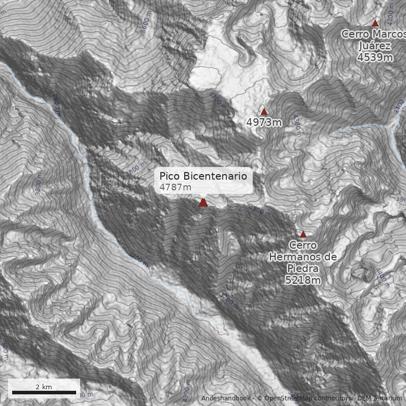 Mapa Pico Bicentenario
