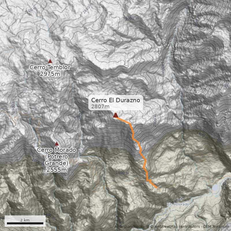 Mapa Cerro El Durazno