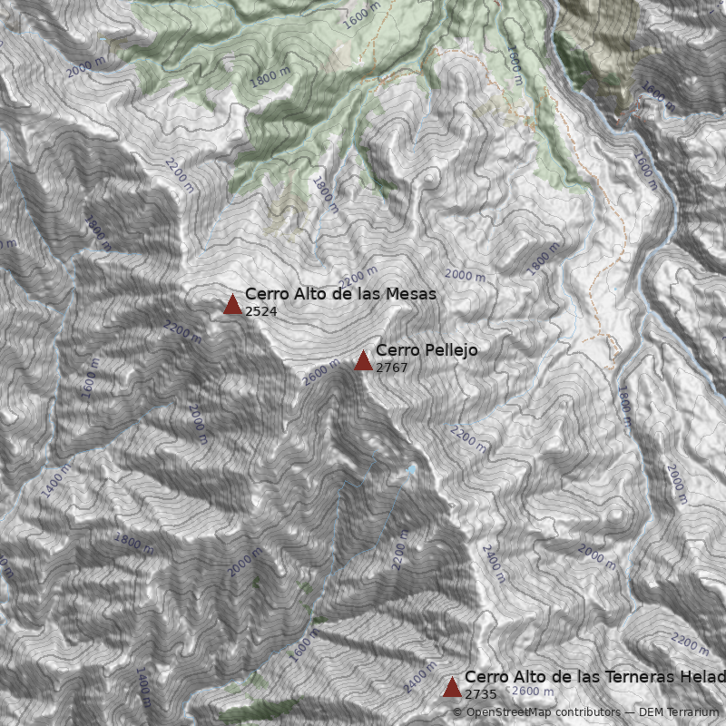 Mapa Cerro Pellejo