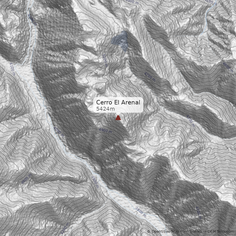 Mapa Cerro El Arenal