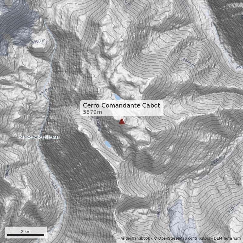 Mapa Cerro Comandante Cabot