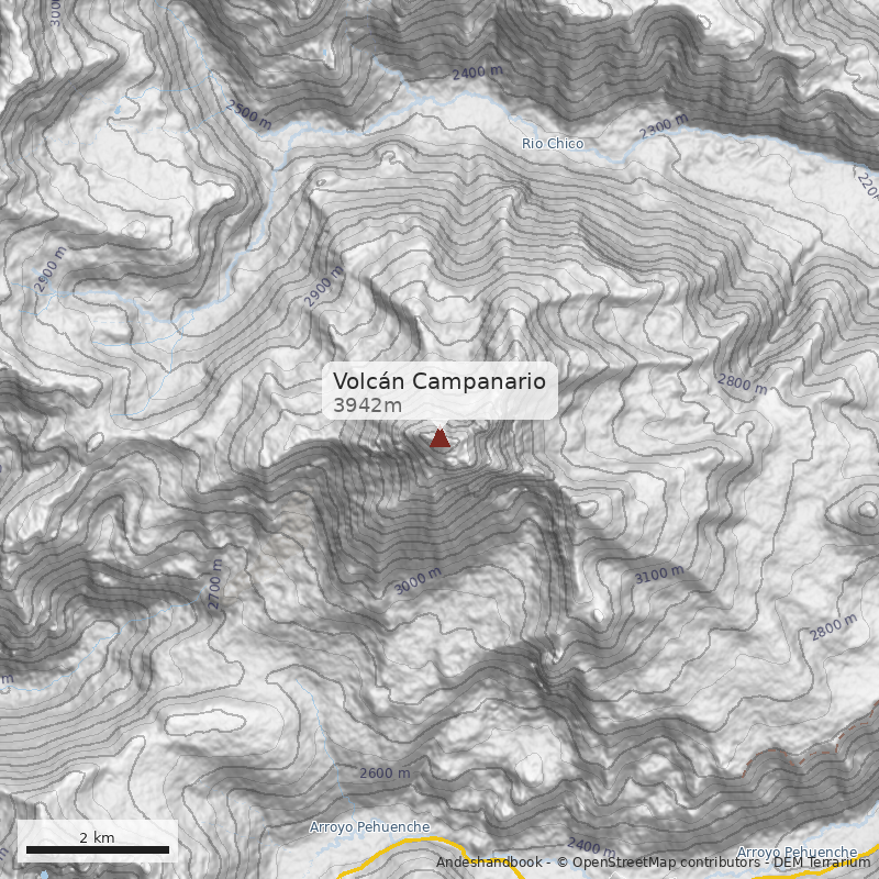 Mapa Volcán Campanario