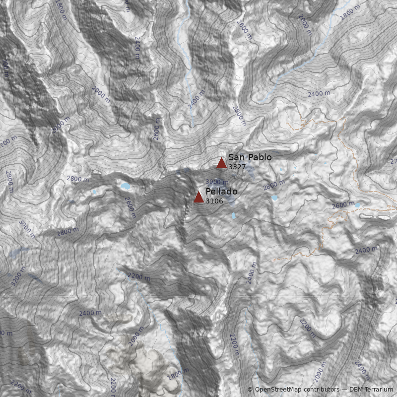 Mapa Volcán Pellado