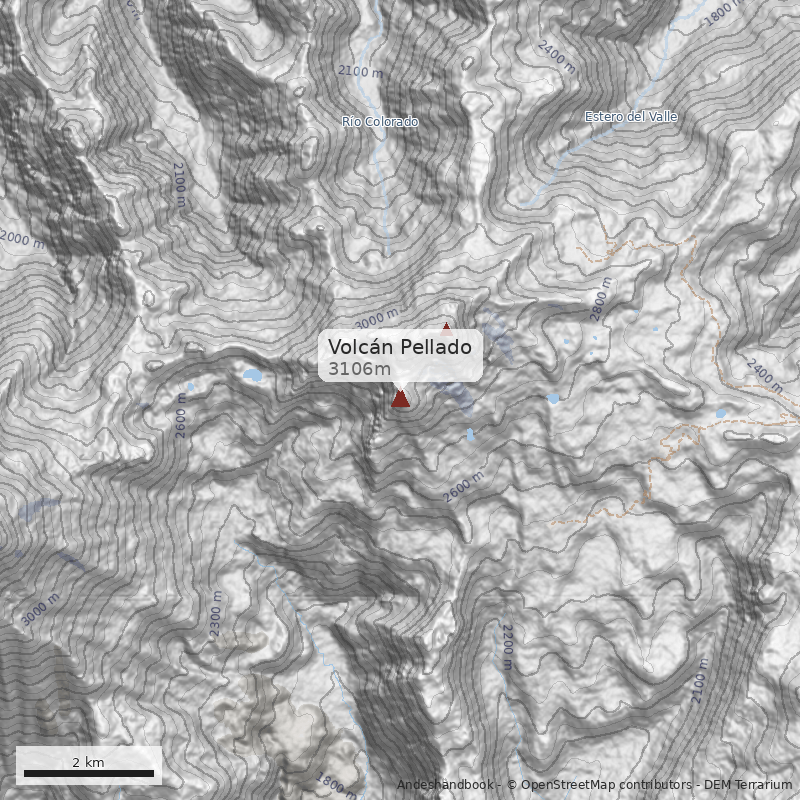 Mapa Volcán Pellado