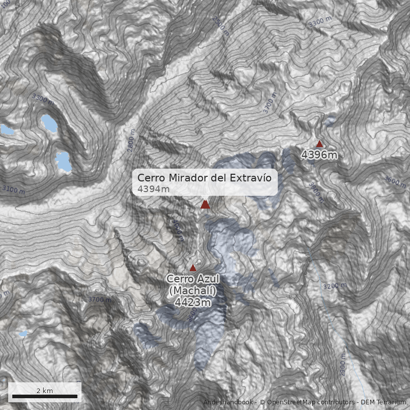 Mapa Cerro Mirador del Extravío