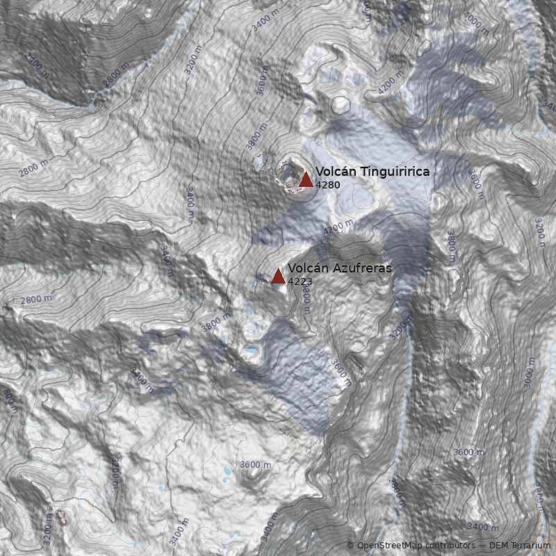Mapa Volcán Azufreras