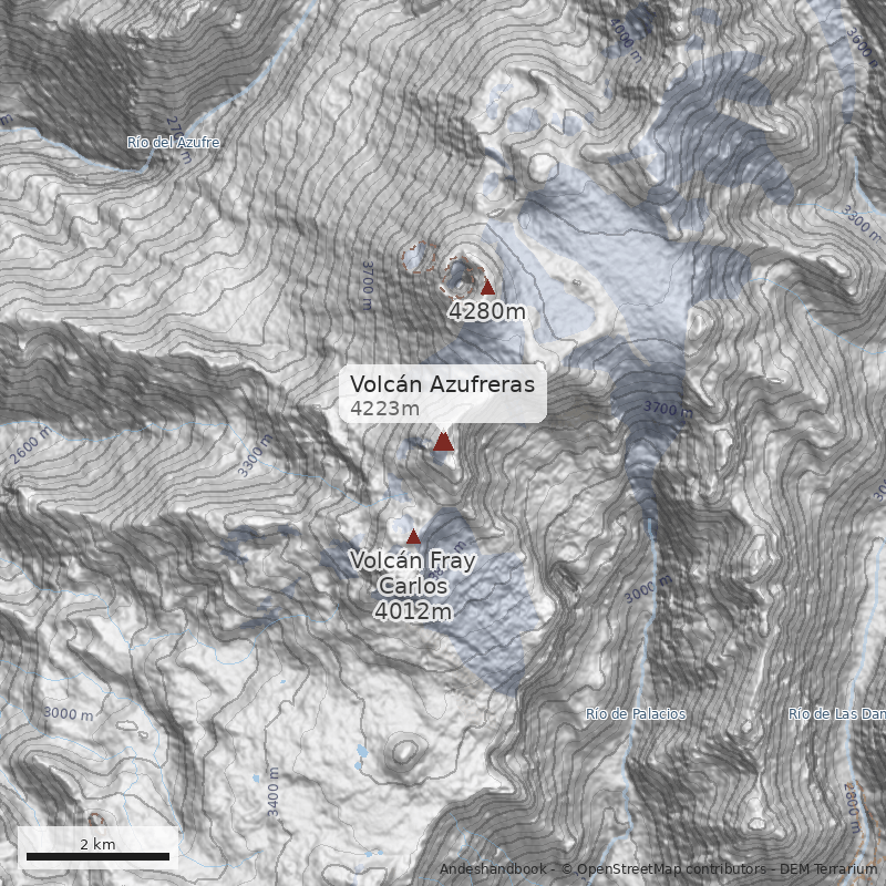 Mapa Volcán Azufreras