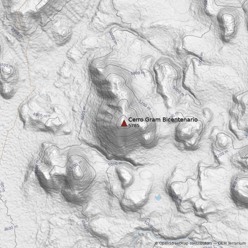 Mapa Cerro Gram Bicentenario