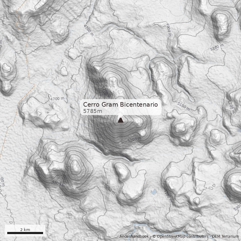 Mapa Cerro Gram Bicentenario