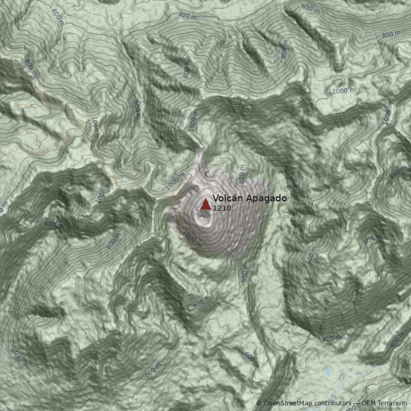 Mapa Volcán Apagado