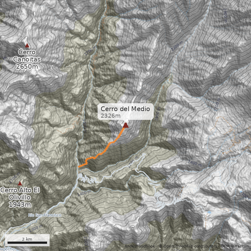 Mapa Cerro del Medio