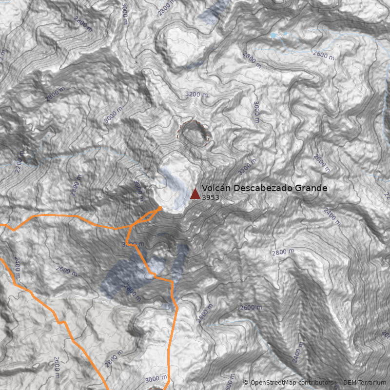 Mapa Volcán Descabezado Grande