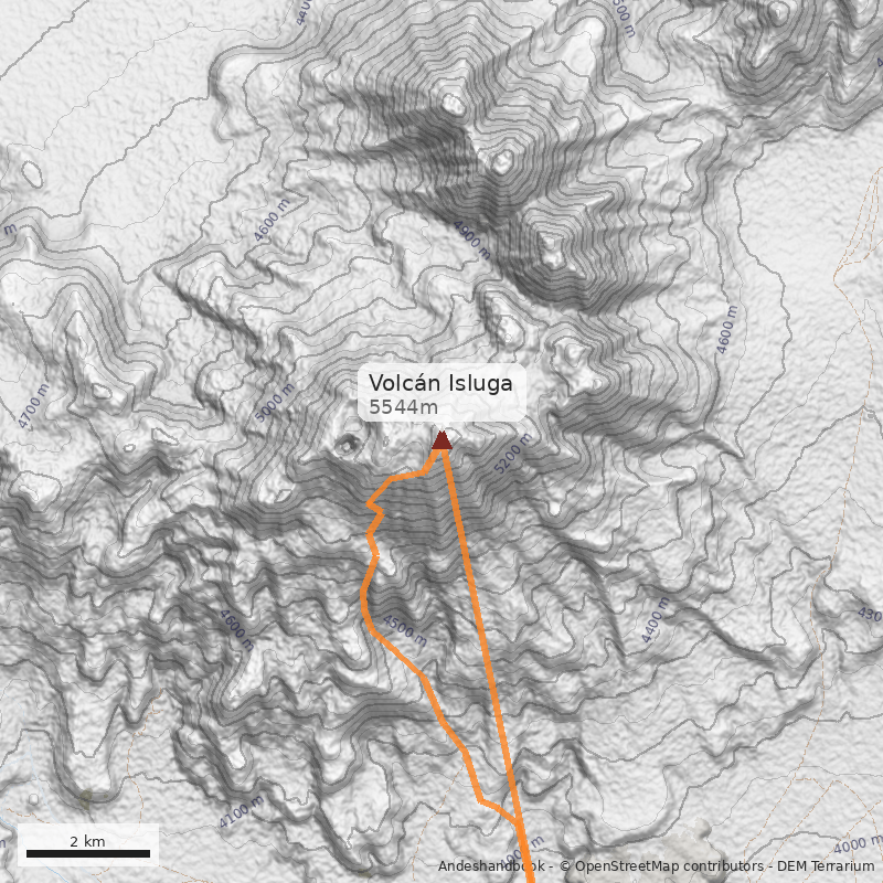 Mapa Volcán Isluga
