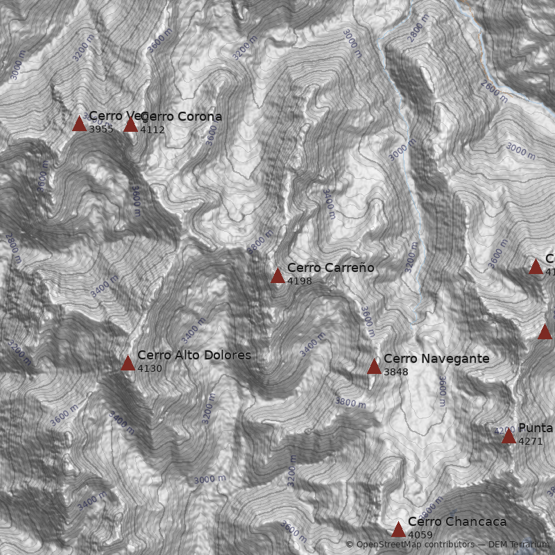 Mapa Cerro Carreño