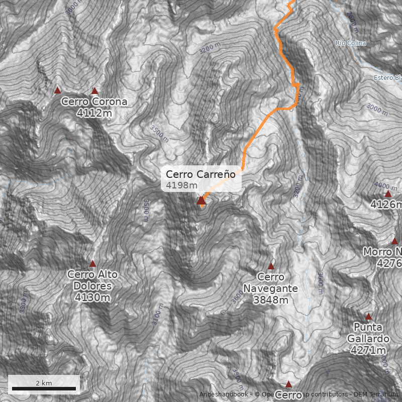 Mapa Cerro Carreño