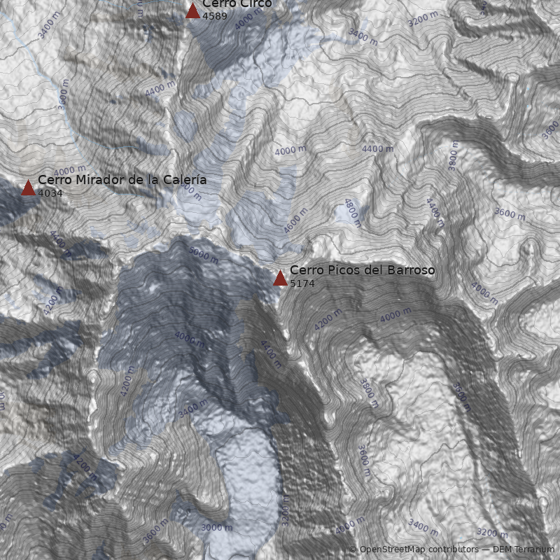 Mapa Cerro Picos del Barroso