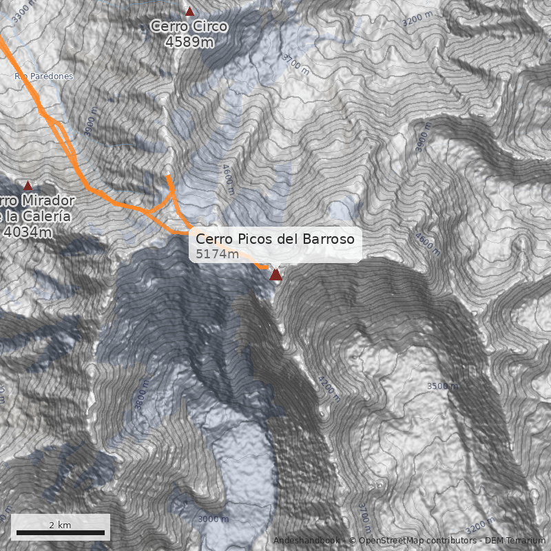 Mapa Cerro Picos del Barroso