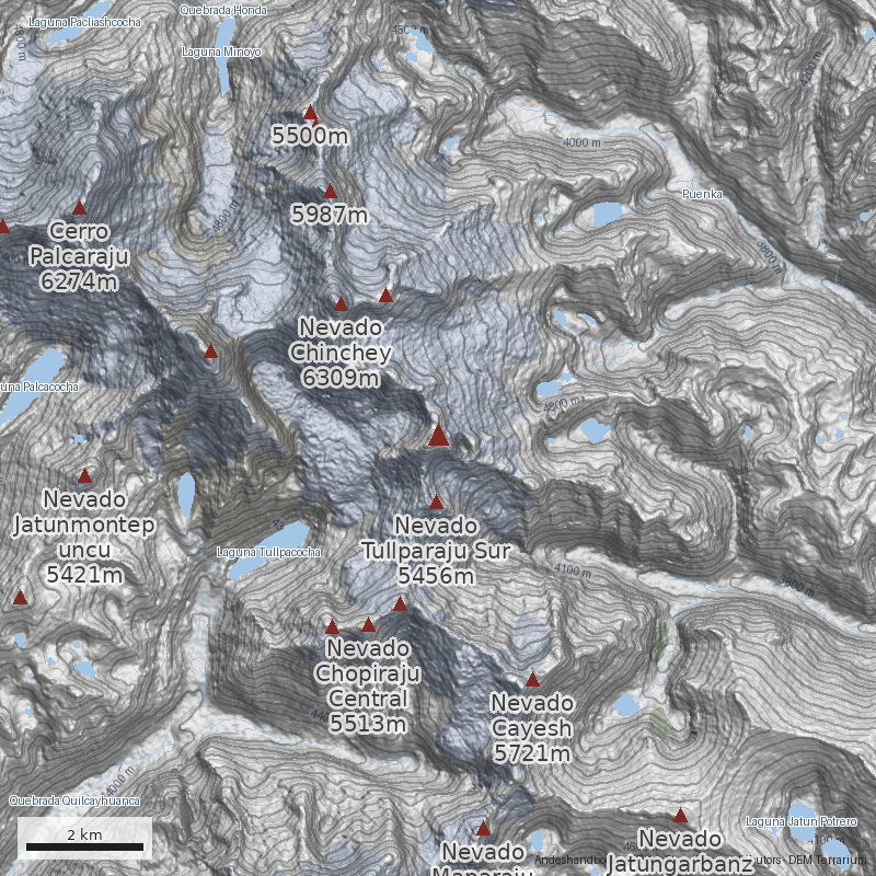 Mapa Cerro Tullparaju