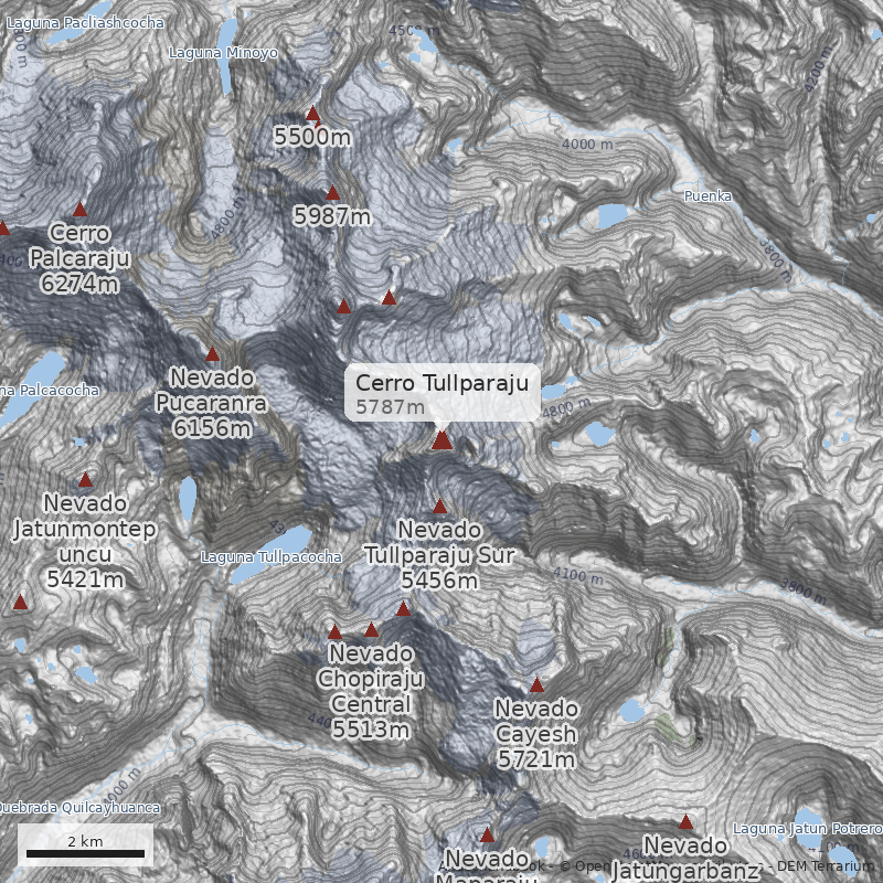 Mapa Cerro Tullparaju