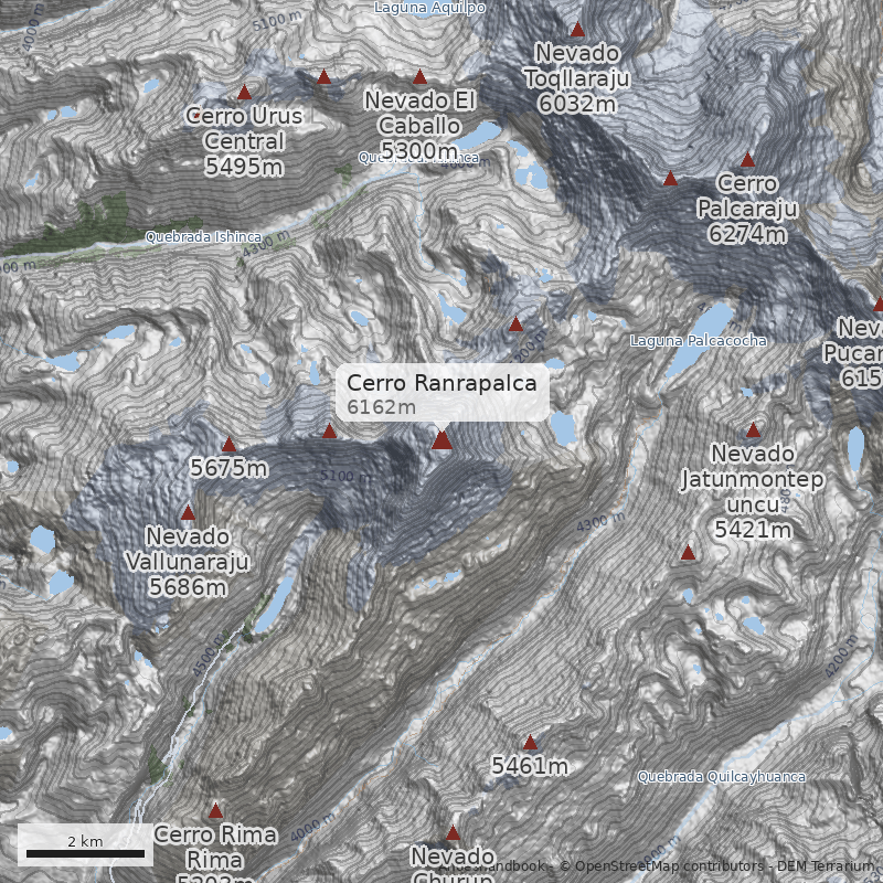 Mapa Cerro Ranrapalca