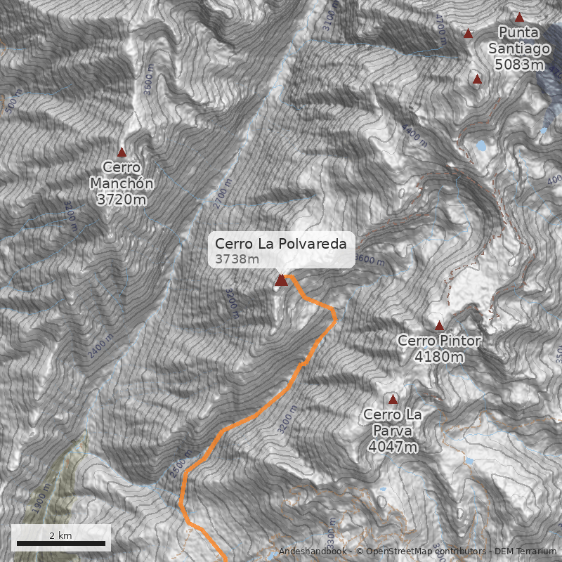 Mapa Cerro La Polvareda