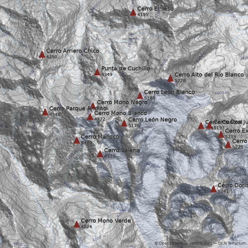 Mapa Cerro León Negro