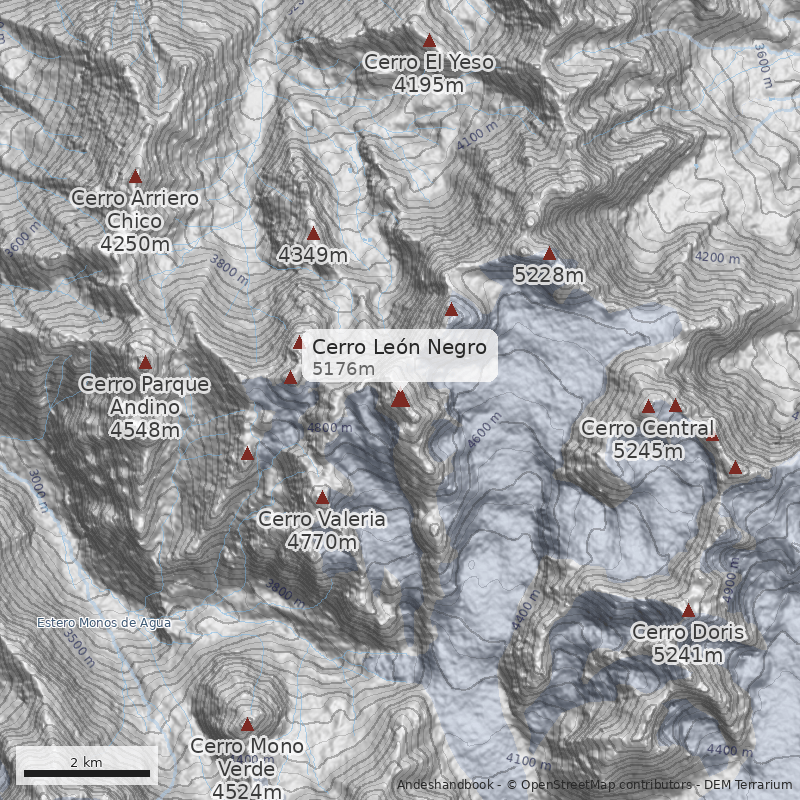Mapa Cerro León Negro