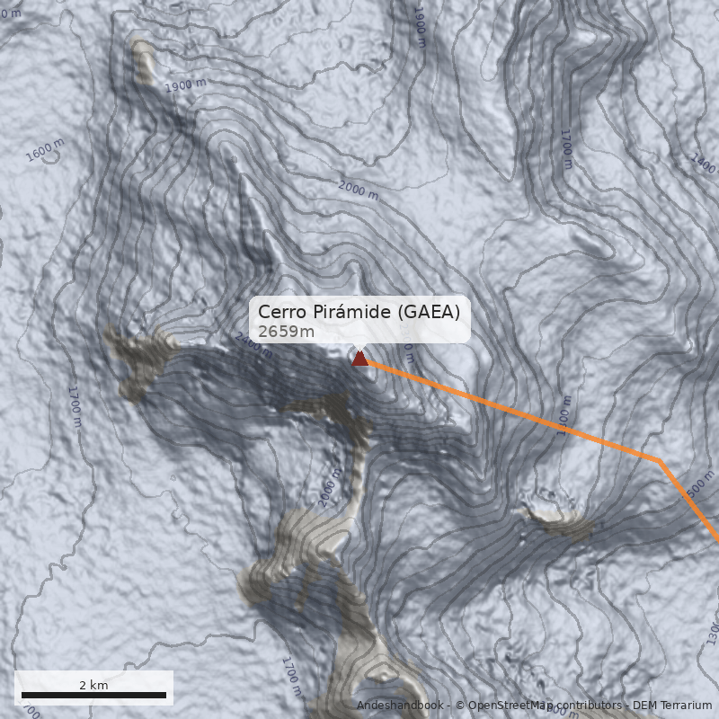 Mapa Cerro Pirámide (GAEA)