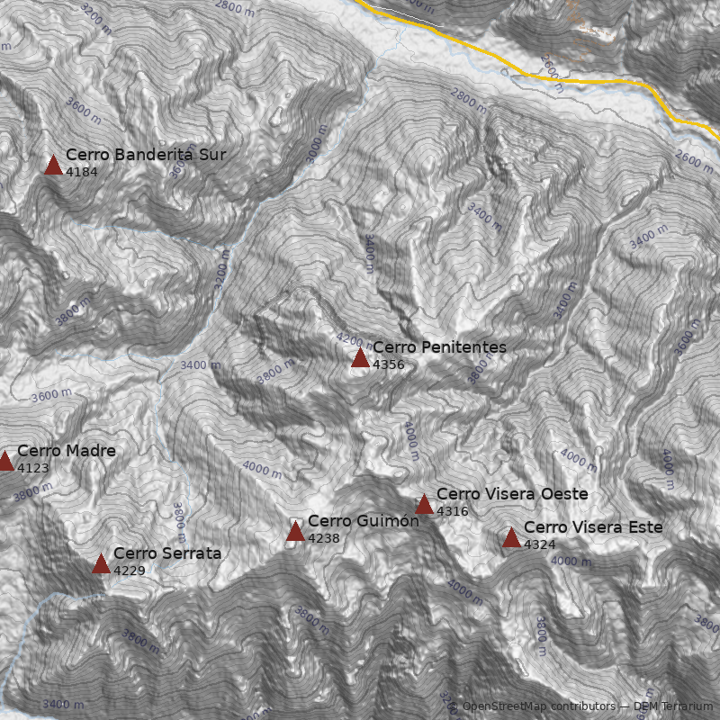 Mapa Cerro Penitentes