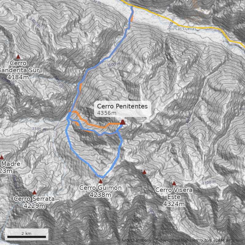 Mapa Cerro Penitentes