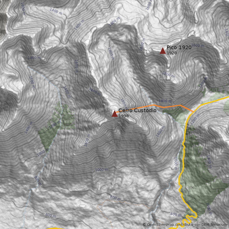 Mapa Canalón Noreste