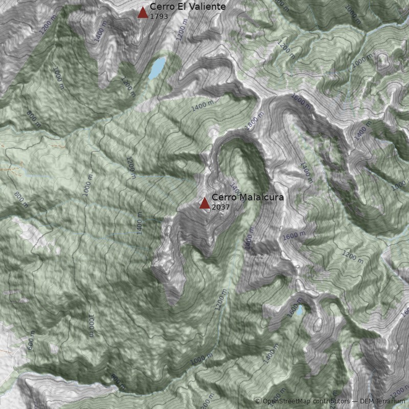 Mapa Cerro Malalcura