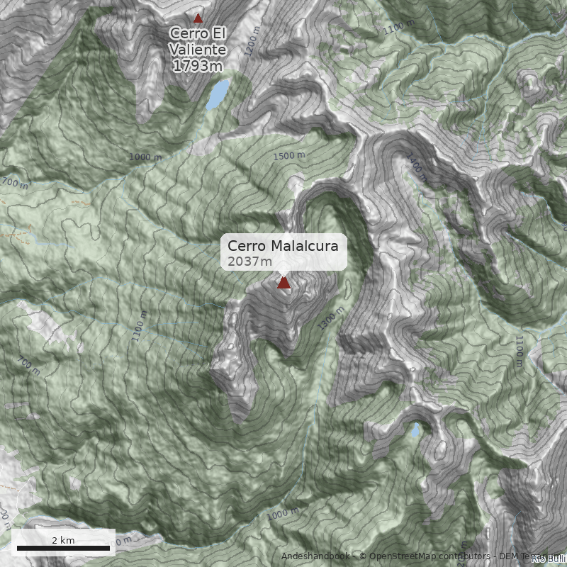 Mapa Cerro Malalcura