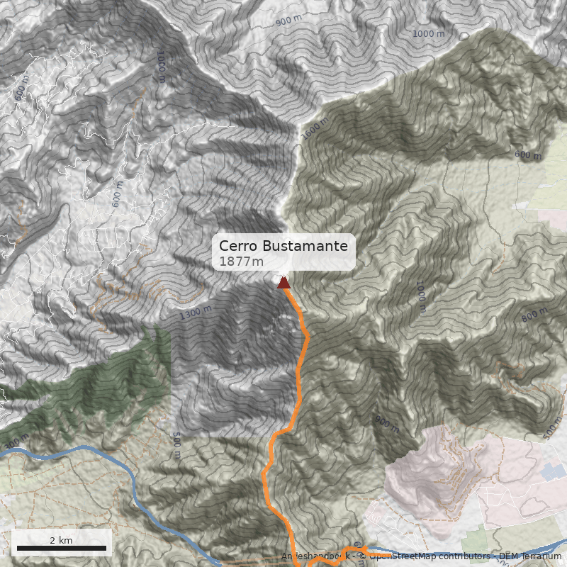 Mapa Cerro Bustamante