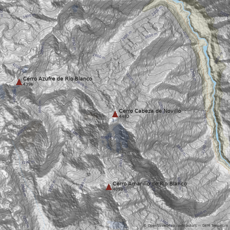 Mapa Cerro Cabeza de Novillo