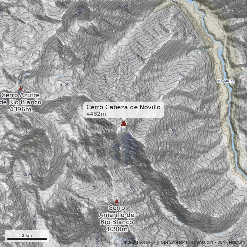 Mapa Cerro Cabeza de Novillo