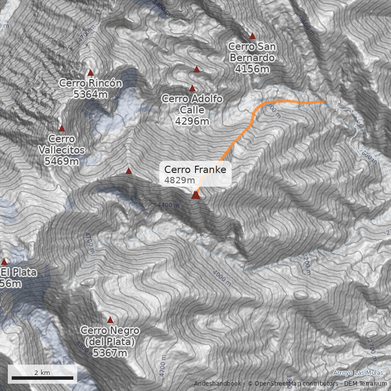 Mapa Cerro Franke