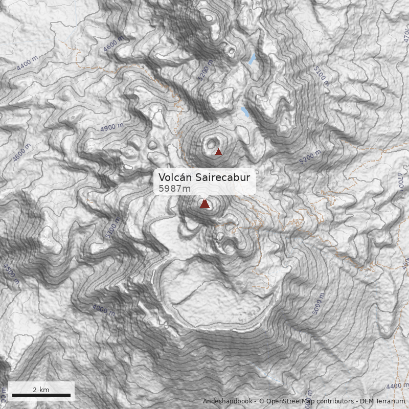 Mapa Volcán Sairecabur