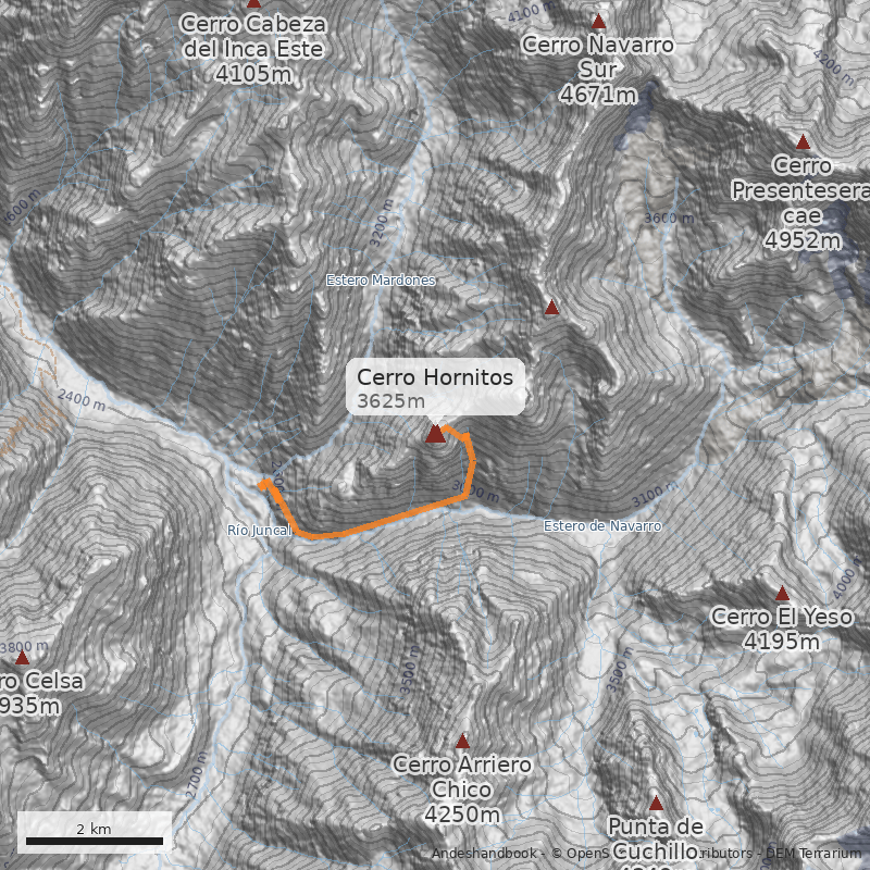 Mapa Cerro Hornitos