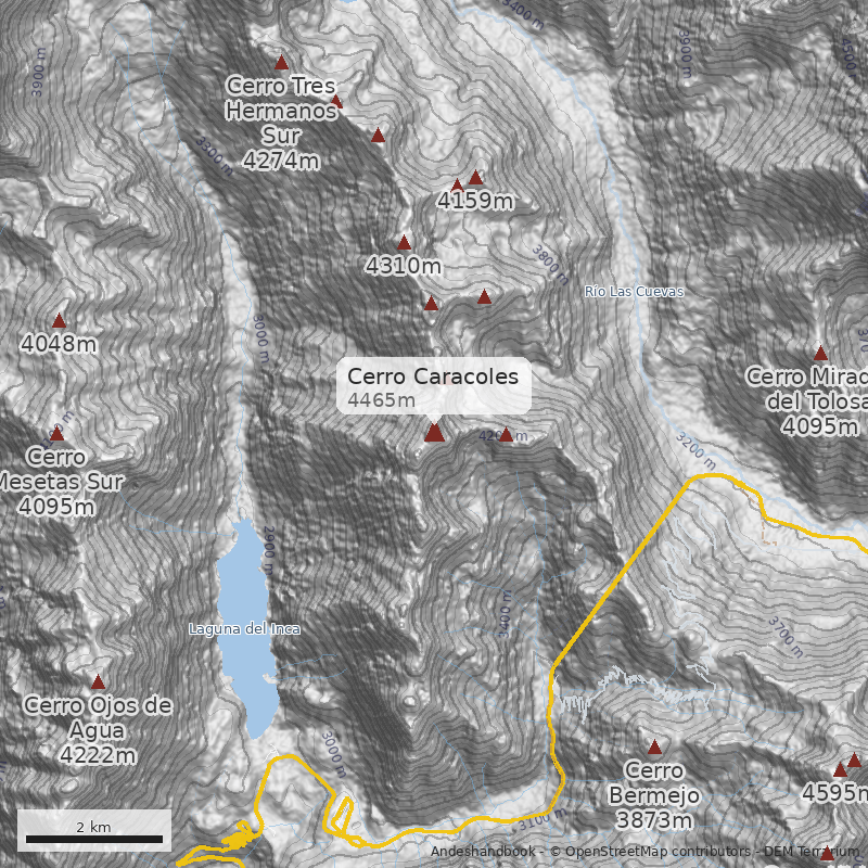 Mapa Cerro Caracoles
