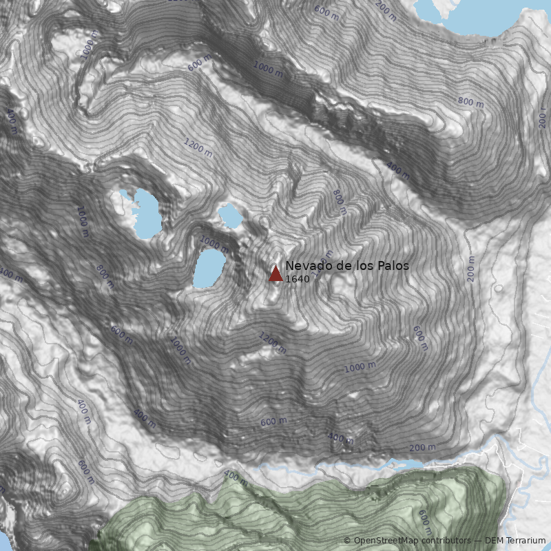Mapa Nevado de los Palos