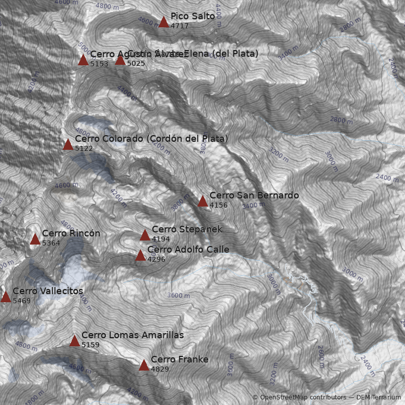 Mapa Cerro San Bernardo