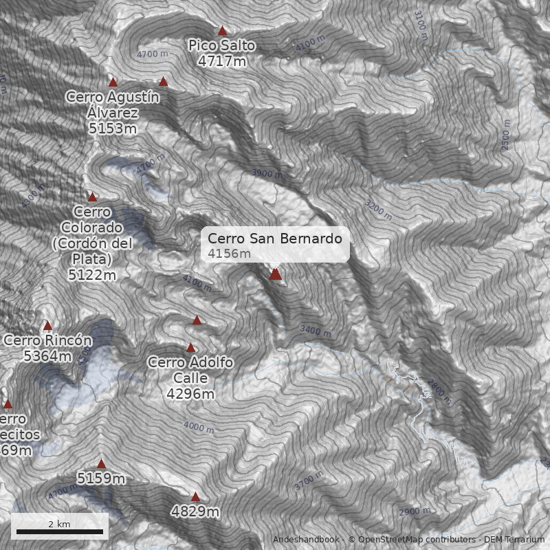 Mapa Cerro San Bernardo