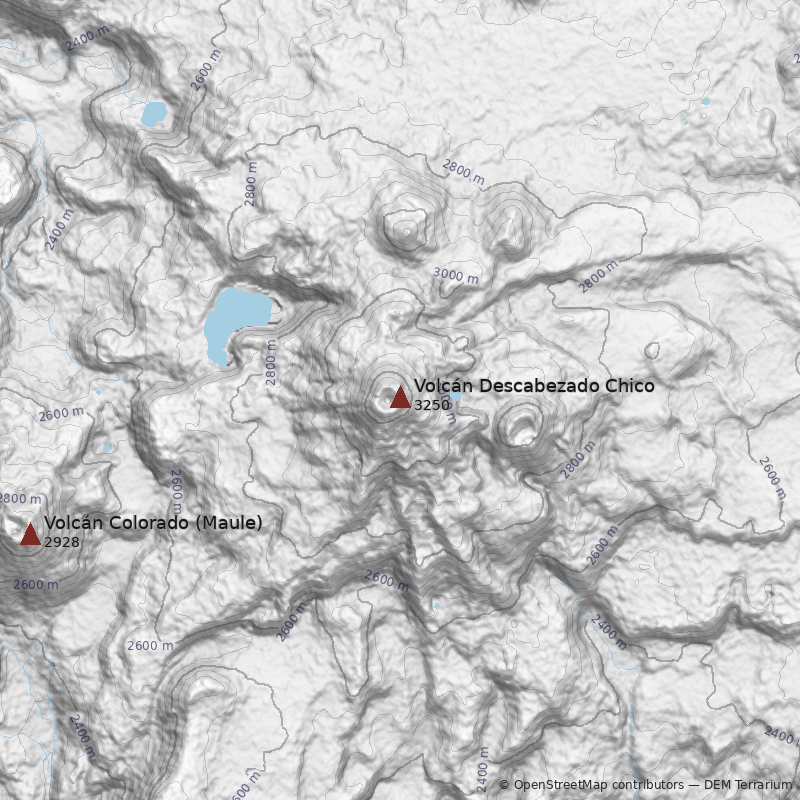 Mapa Volcán Descabezado Chico