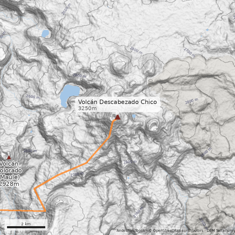 Mapa Volcán Descabezado Chico